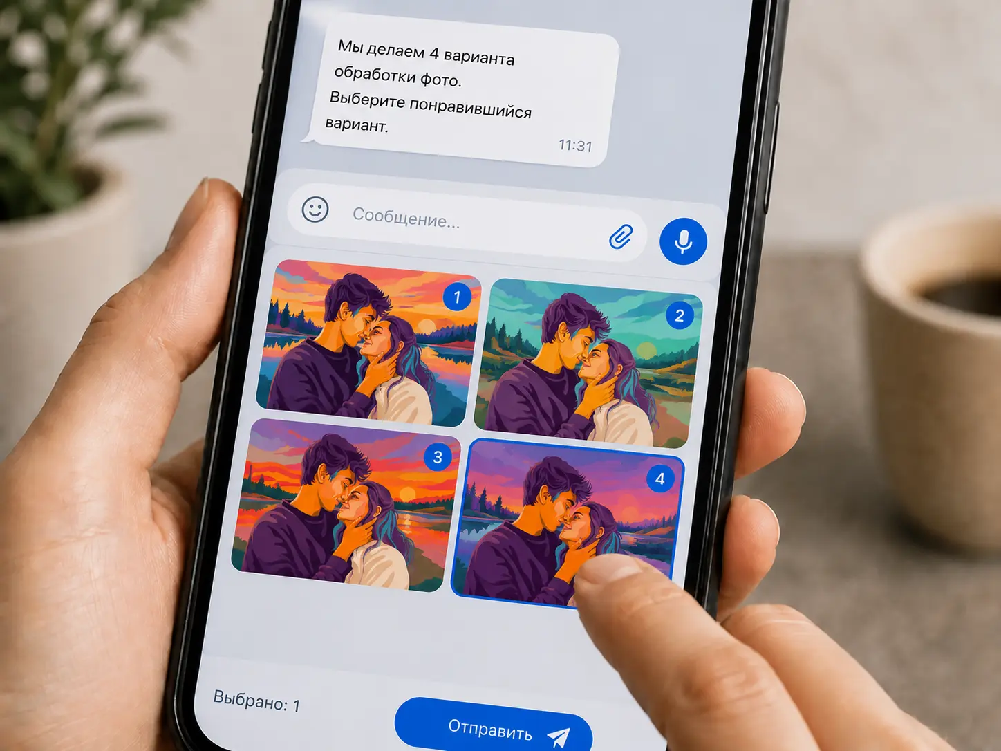 Мы делаем 4 варианта